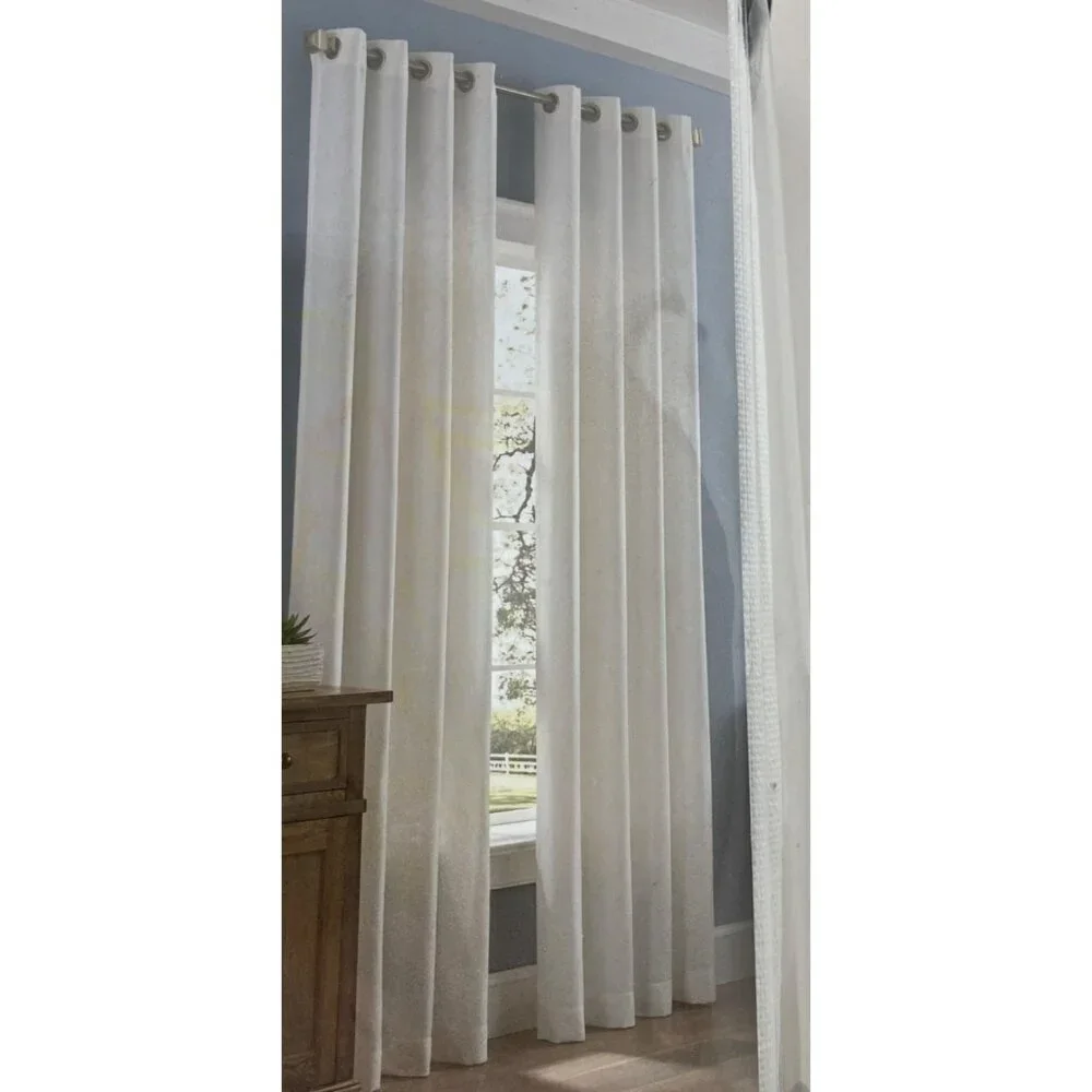 Design Solutions‎ Room Darkening Messina Grommet Panel White 50